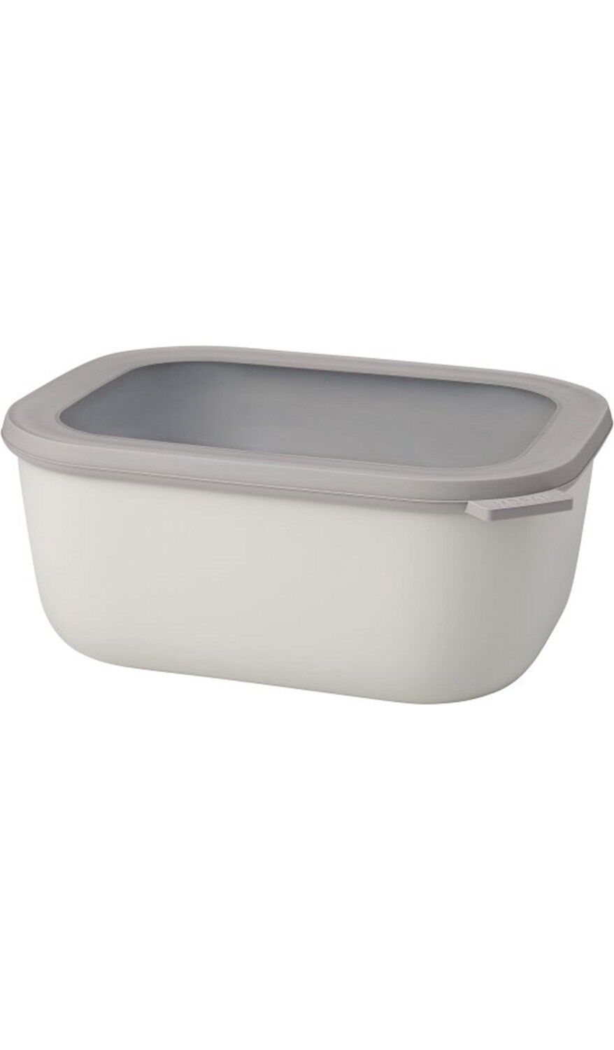 Multi Bowl Cirqula Rectangular Saklama Kabı 3000 Ml- Nordic White
