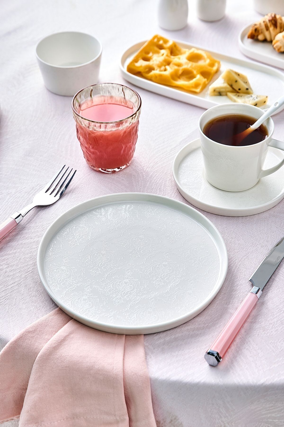 Karaca Forever Bone Salus 33 Parça 6 Kişilik Kahvaltı Takımı