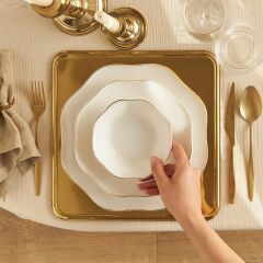 Emsan Fine Bone Lotus Gold 18 Parça Yemek Takımı