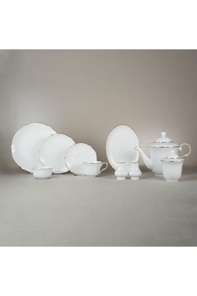 Evaliza Magnolıa 36 Parça Kahvaltı Takımı Altın