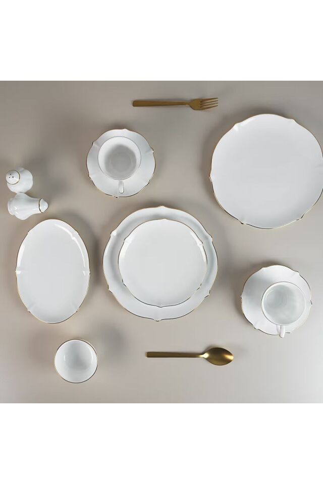 Evaliza Magnolıa 36 Parça Kahvaltı Takımı Altın