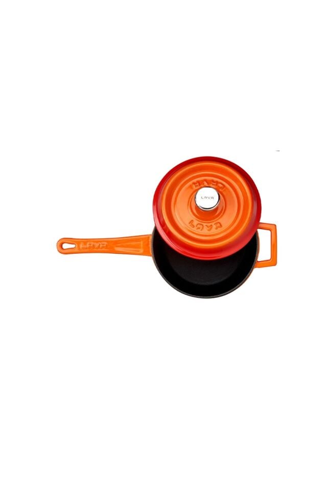 Lava Yuvarlak Saplı Tencere Ç18 Sutluk Turuncu