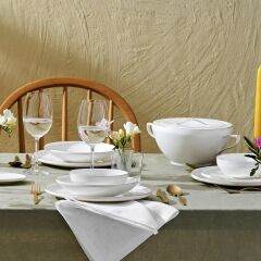 Emsan Fine Bone Freya Yuvarlak Gold 60 Parça 12 Kişilik Yemek Takımı