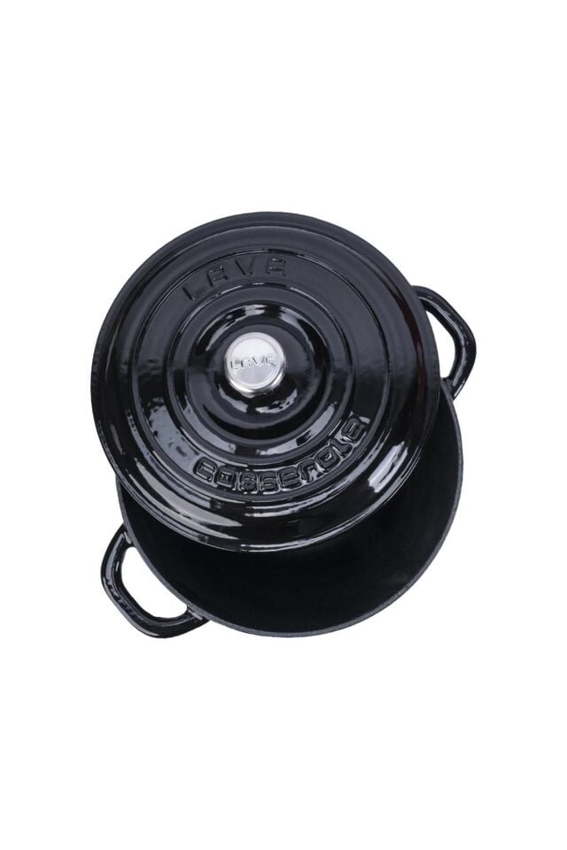 Lava Döküm Yuvarlak Tencere Döküm Demir Kapak New Heritage Serisi Çap(Ø)22cm.