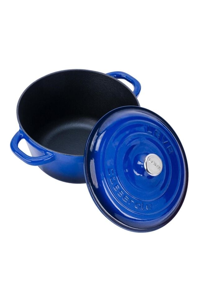 Lava Döküm Yuvarlak Tencere Döküm Demir Kapak New Heritage Serisi Çap(Ø)26cm.