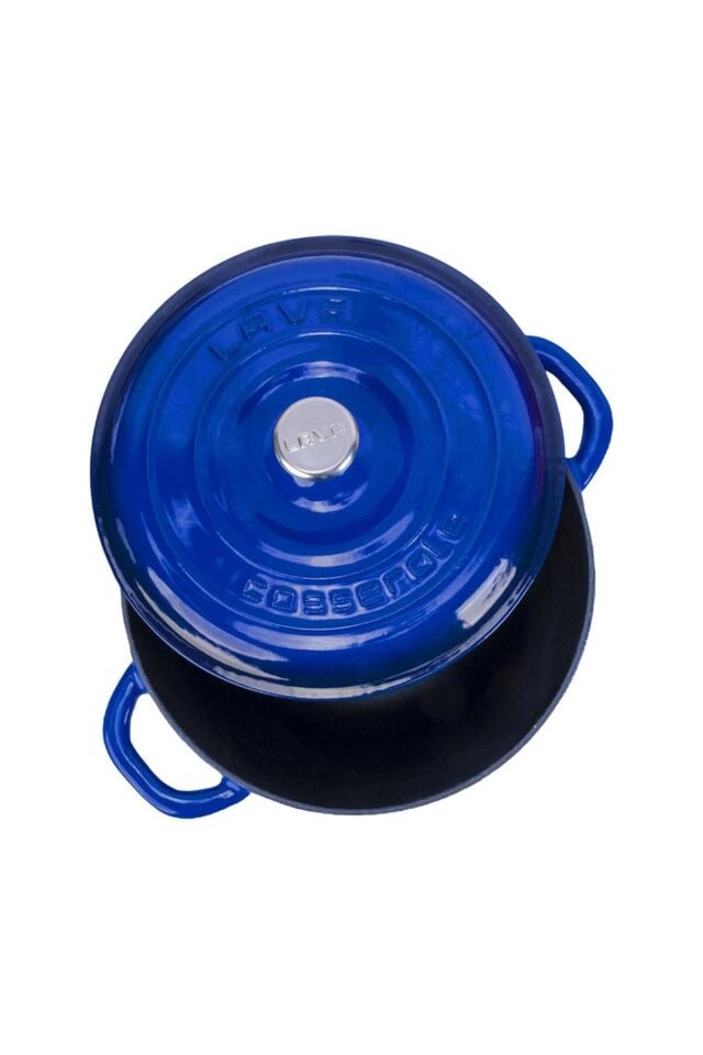 Lava Döküm Yuvarlak Tencere Döküm Demir Kapak New Heritage Serisi Çap(Ø)26cm.