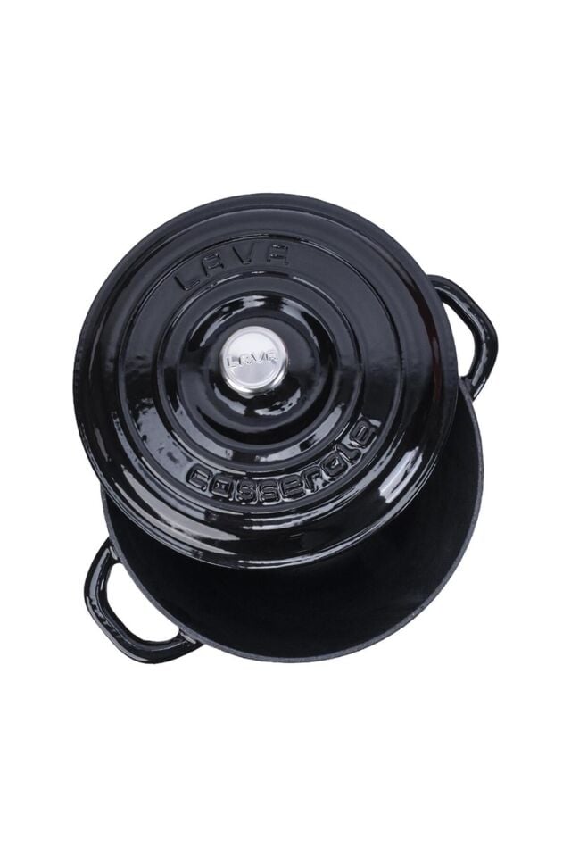 Lava Döküm Yuvarlak Tencere Döküm Demir Kapak New Heritage Serisi Çap(Ø)26cm.