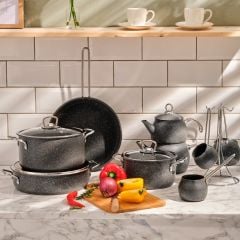 Karaca Biogranit Steel Plus Çeyiz Seti Gri