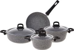 Emsan Premium-S Pro Grey 7 Parça Granit Tencere Seti