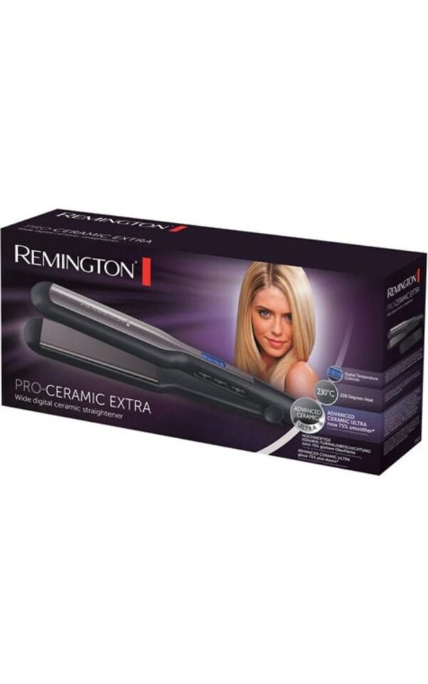 Remington Pro-seramik Geniş Plaka Extra Saç Düzleştirici - Siyah