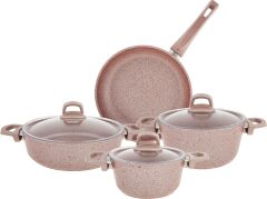 Emsan Premium-S Pro Gold Pink 7 Parça Granit Tencere Seti