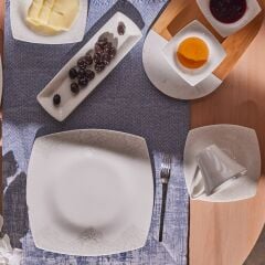 Karaca Fine Pearl Helen 26 Parça 6 Kişilik Kare İnci Kahvaltı/Servis Takımı