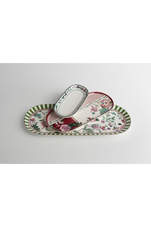Madeline Bone 3’lü Oval Sunumluk Seti