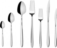 Karaca Flow 84 Parça 12 Kişilik Çatal Kaşık Bıçak Takımı Elegance Kutulu