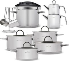 Karaca Platinium Paslanmaz Çelik 17 Parça Çeyiz Tencere Seti