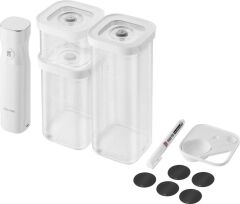 Zwilling Fresh & Save Cube Vakum Başlangıç Seti, S / 6-Parça, Şeffaf-Beyaz Plastik