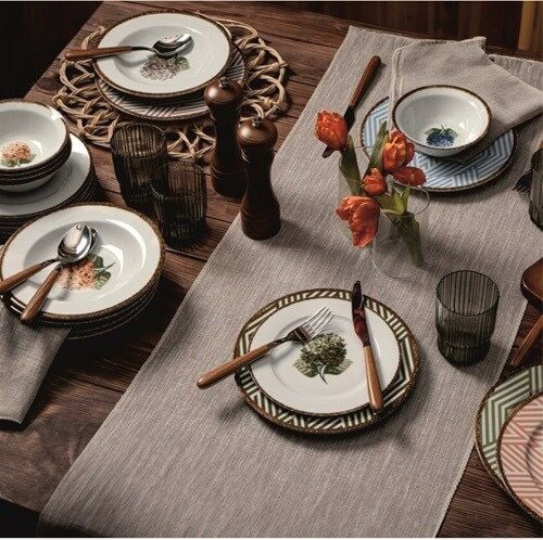 Porland Ortanca 6 Kişilik 24 Parça Porselen Yemek Takımı