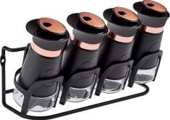 Karaca Latin Deri 4'lü Line Cam Baharat Takımı