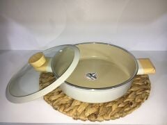 Emsan Swiss Crystal Karnıyarık Tencere 26 cm Creamy