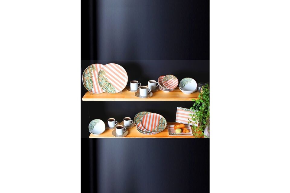 Porland Bahama 30 Parça 6 Kişilik Porselen Kahvaltı Takımı