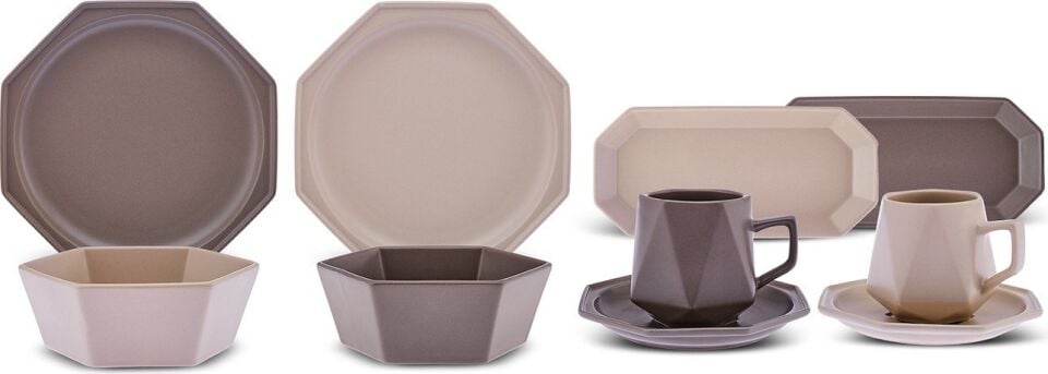 Karaca Streamline Fizbo Porselen 26 Parça 6 Kişilik Kahvaltı/Servis Takımı