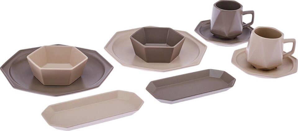 Karaca Streamline Fizbo Porselen 26 Parça 6 Kişilik Kahvaltı/Servis Takımı