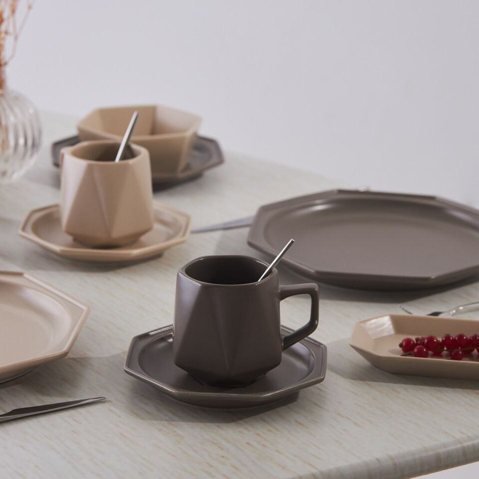 Karaca Streamline Fizbo Porselen 26 Parça 6 Kişilik Kahvaltı/Servis Takımı