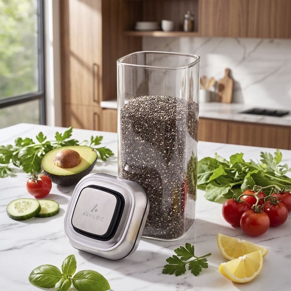 Steel Saklama Kabı 1450 Ml