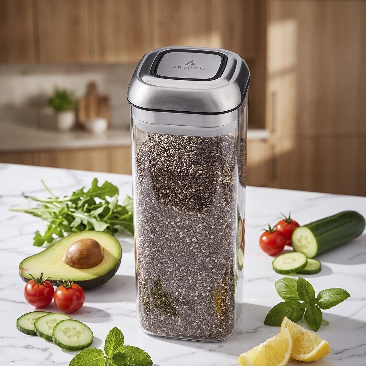 Steel Saklama Kabı 1450 Ml