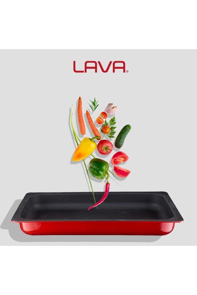 Lava Döküm Dikdörtgen 1/1 Gastronomi Küvet Ölçü 32x53cm.