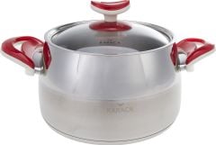 Karaca Nilüfer Tencere Seti Kırmızı 18 Parça