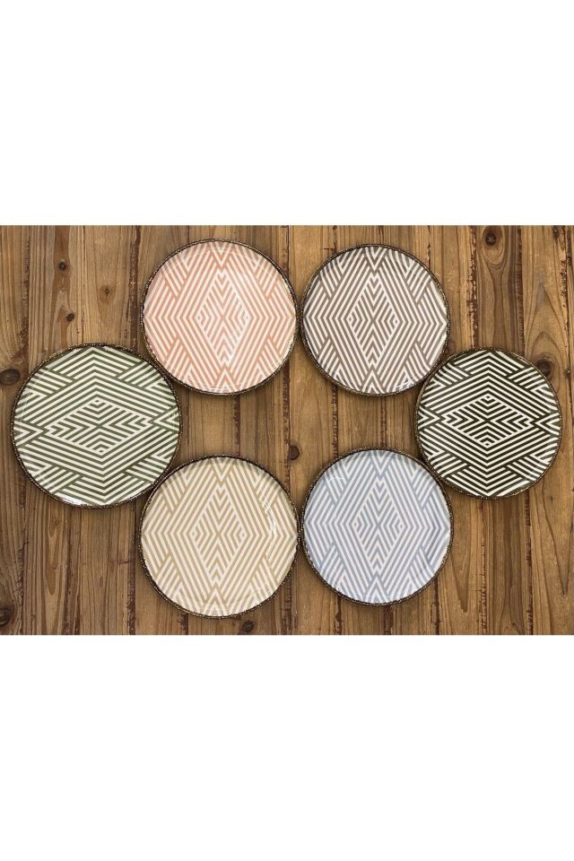 Porland Ortanca Servis Tabağı Porselen 25 Cm 6 Lı