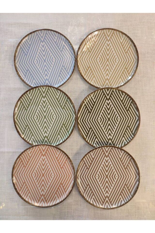 Porland Ortanca Servis Tabağı Porselen 25 Cm 6 Lı