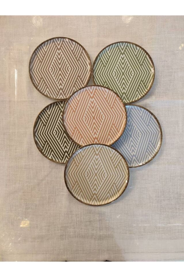 Porland Ortanca Servis Tabağı Porselen 25 Cm 6 Lı