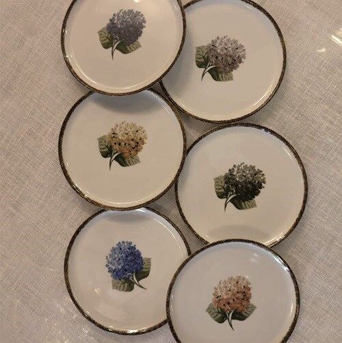 Porland Ortanca Pasta Tabağı Porselen 20 Cm 6 Lı