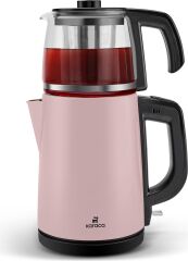 Karaca Tea Glass 2 In 1 Çelik Çay Makinesi ve Kettle Cosmic Lilac