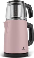 Karaca Tea Glass 2 In 1 Çelik Çay Makinesi ve Kettle Cosmic Lilac