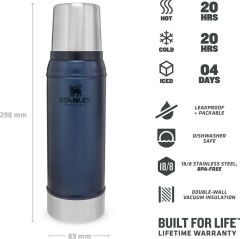 Stanley Klasik Vakumlu Paslanmaz Çelik Termos 0.75 LT