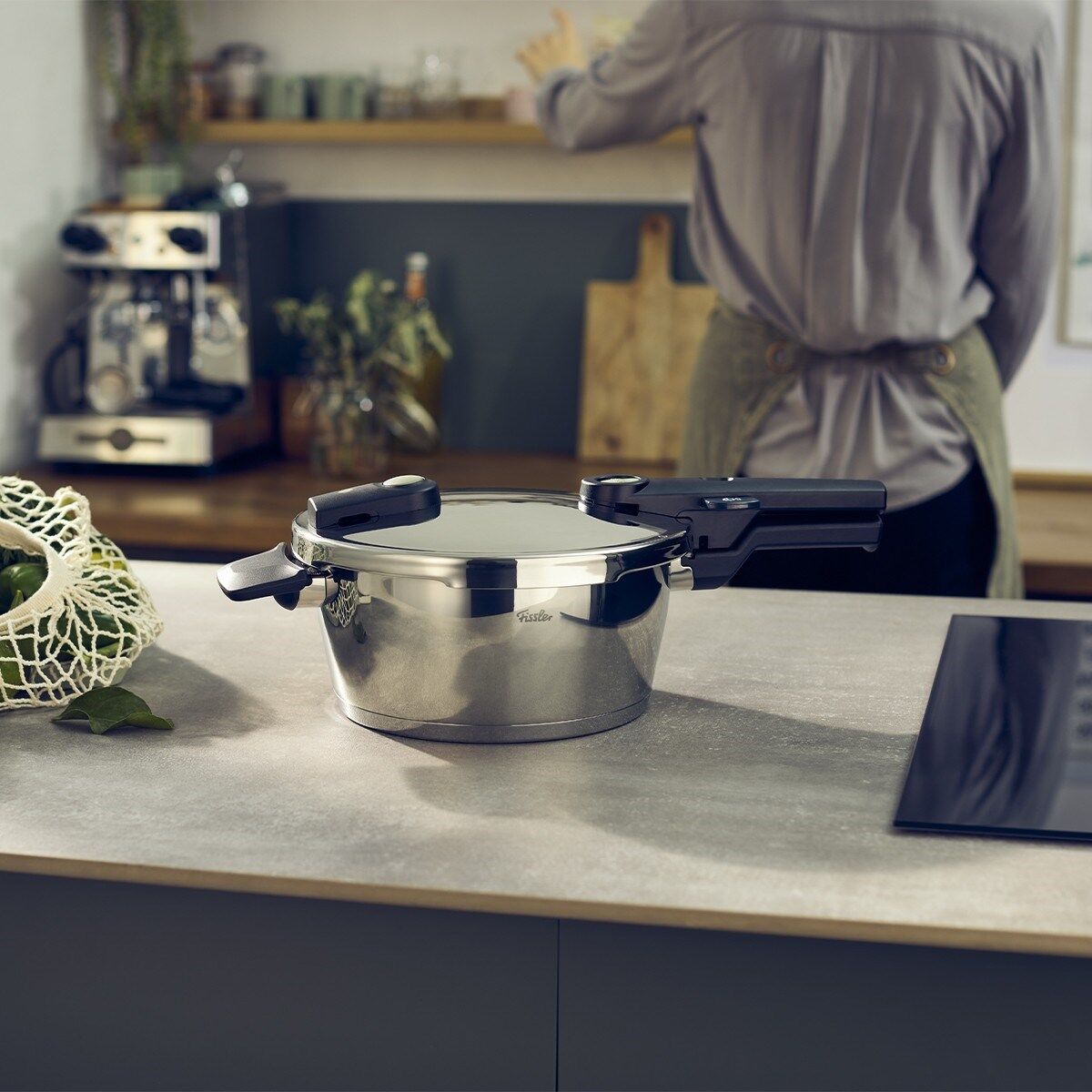 Fissler Vitaquick Elemental 3,5 Litre Gri Düdüklü Tencer