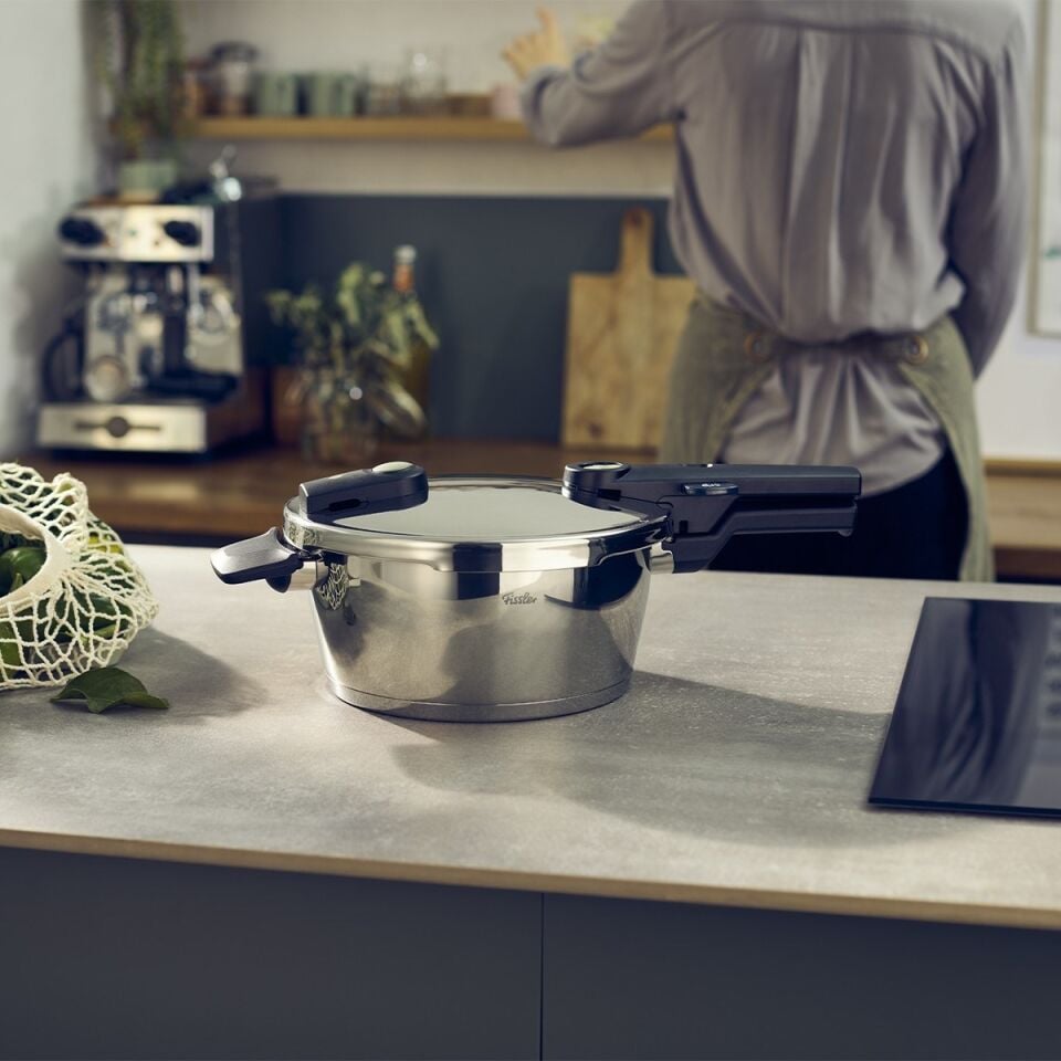 Fissler Vitaquick Elemental 3,5 Litre Gri Düdüklü Tencer