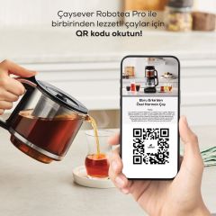 Karaca Çaysever Robotea Pro 4 In 1 Konuşan Otomatik Cam Çay ve Filtre Kahve Demleme Makinesi