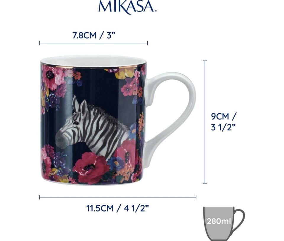 Mkwıldmugzeb Wild At Heart Fine China 280ml Kupa Zebra