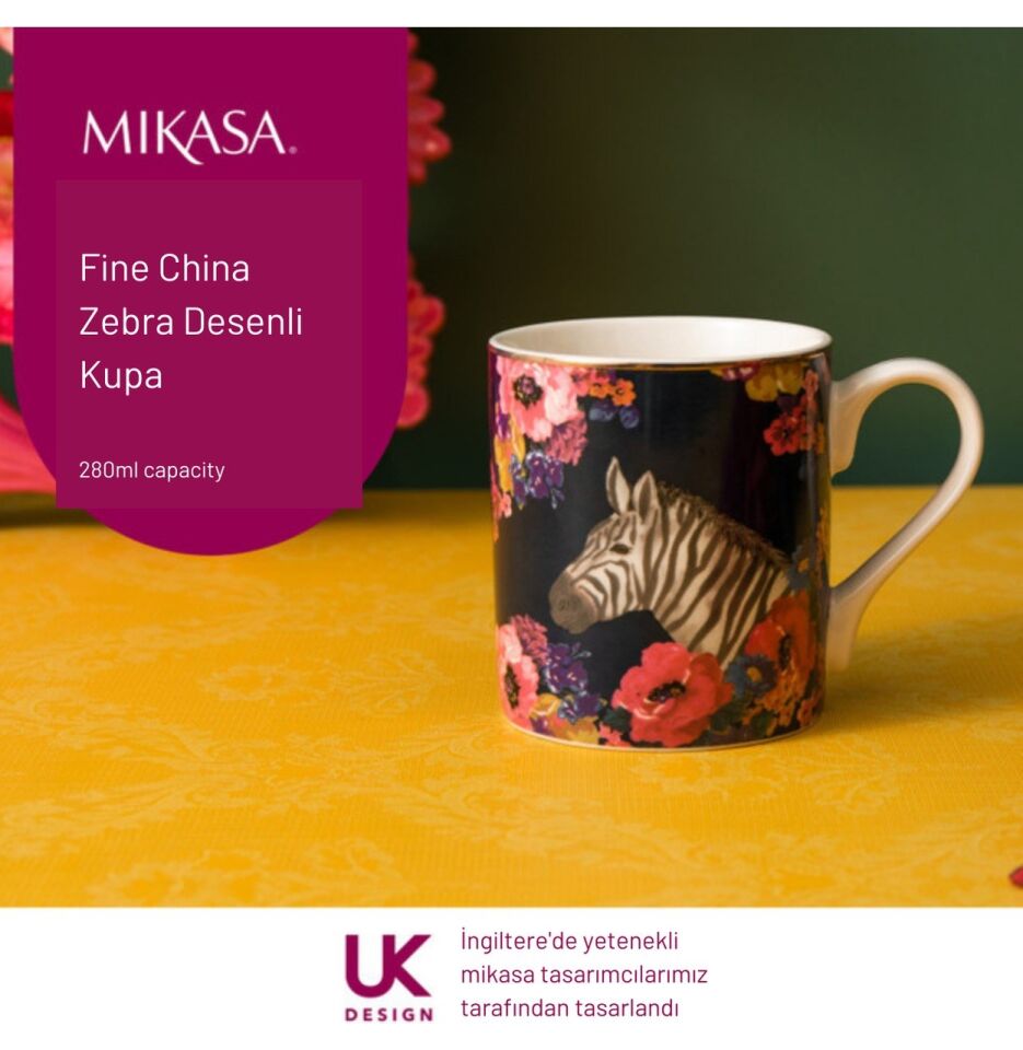 Mkwıldmugzeb Wild At Heart Fine China 280ml Kupa Zebra