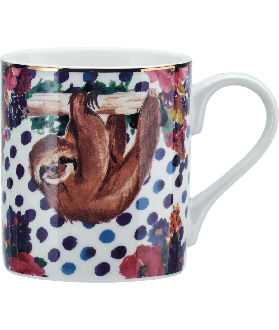 Mkwıldmugslo Wild At Heart Fine China 280ml Kupa Tembel Hayvan