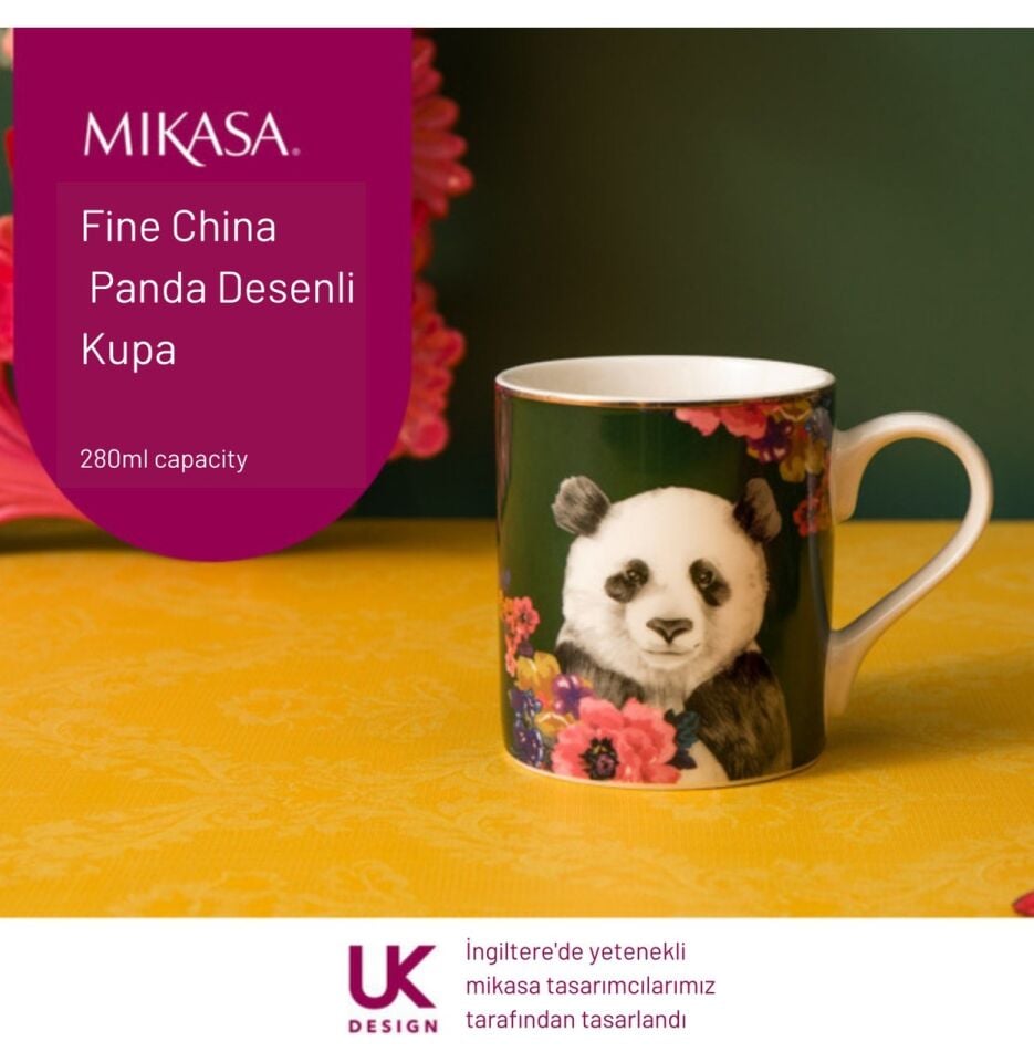 Mkwıldmugpan Wild At Heart Fine China 280ml Kupa Panda