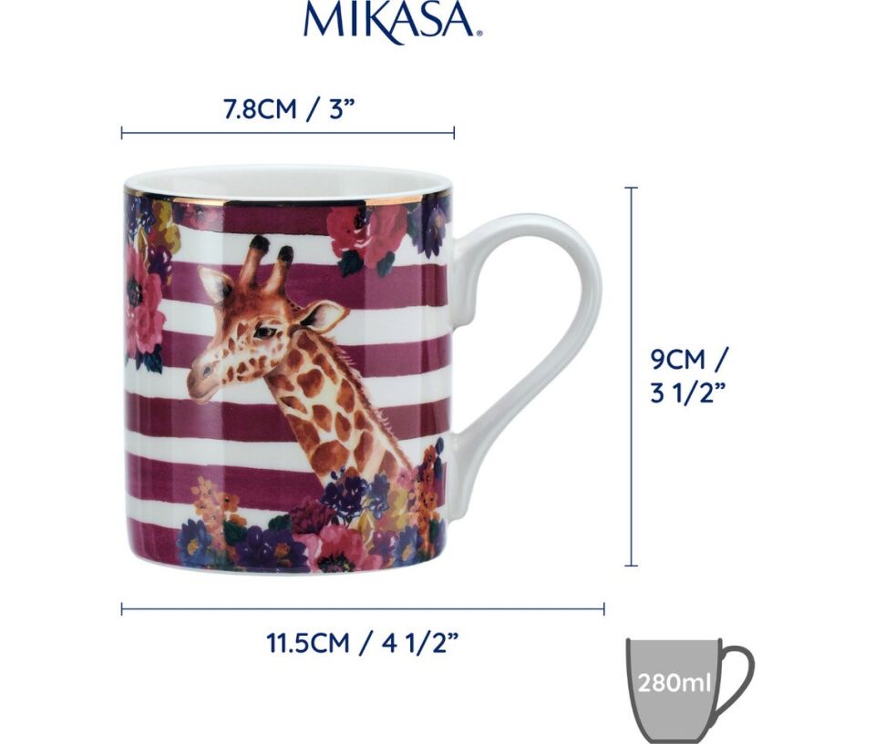 Mkwıldmuggır Wild At Heart Fine China 280ml Kupa Zürafa