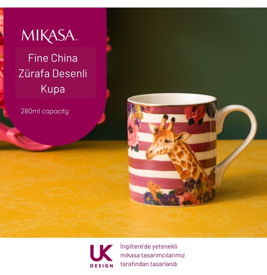 Mkwıldmuggır Wild At Heart Fine China 280ml Kupa Zürafa