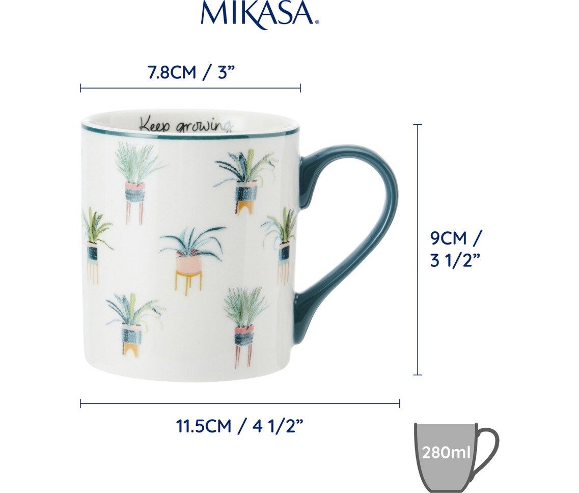 Fine China 280ML Düz Taraflı Kupa Kaktüs