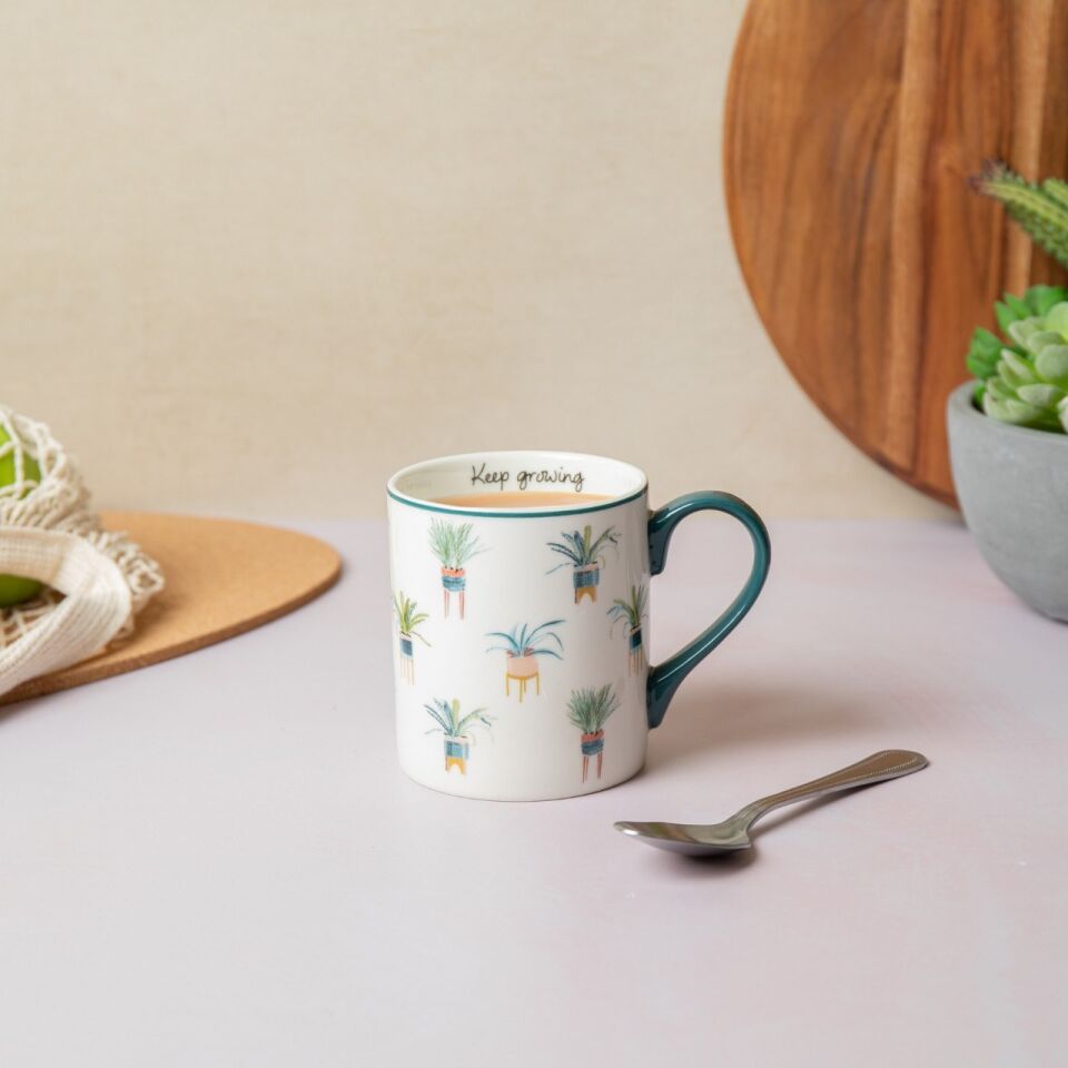 Fine China 280ML Düz Taraflı Kupa Kaktüs