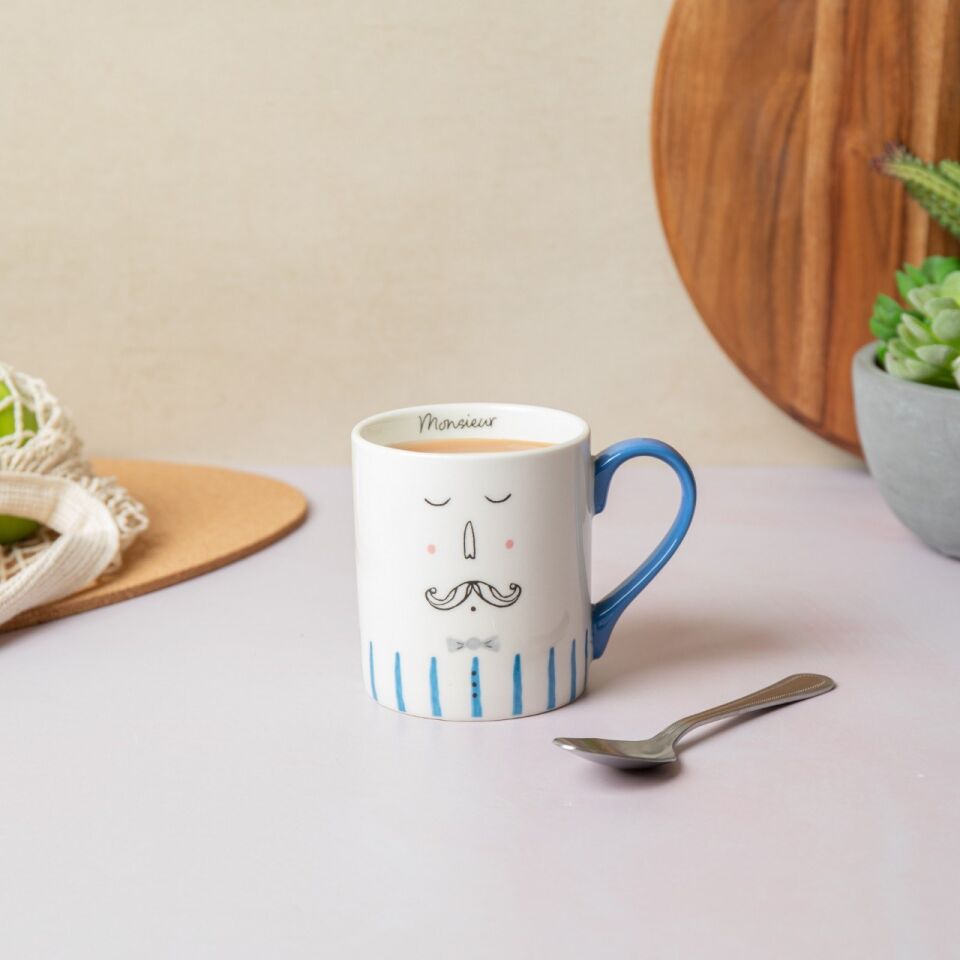 Fine China 280ML Düz Taraflı Kupa Mösyö